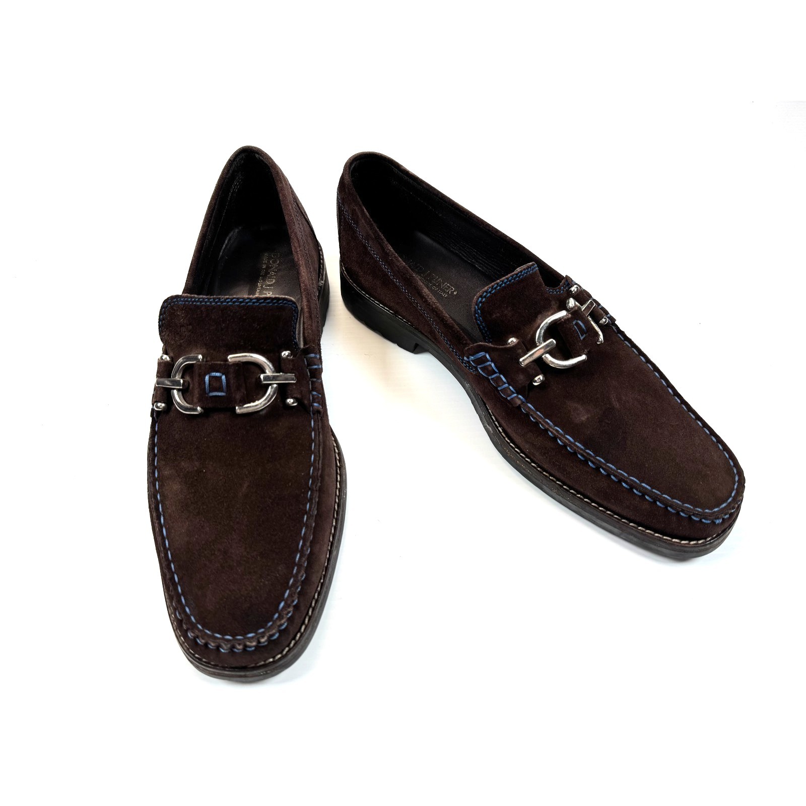 Donald Pliner Dacio Bit Loafer Mens 10 M Euc $285 Suede Leather Comfort Slip On